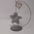 Zawieszka gwiazdka futro 11x5cm