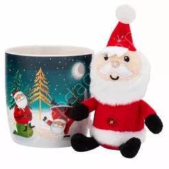 Kubek świąteczny z maskotką Mikołaj 400ml
