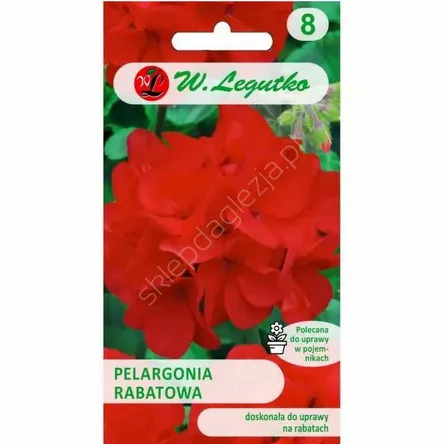 Pelargonia rabatowa Gama F1 czerwona 0,05g  L