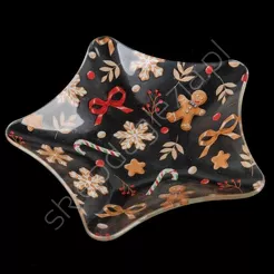 Talerz dekoracyjny szklany - gwiazda