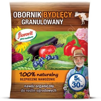 Nawóz obornik granulowany bydlęcy  5l Pro Natura