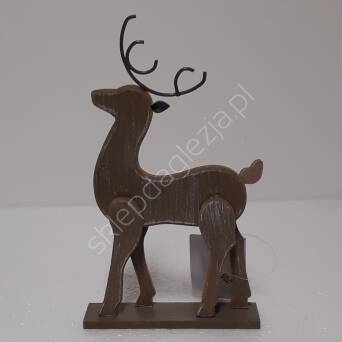 Renifer drewniany 21cm