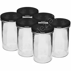 Słoik  0,54l z zakrętką kpl. 6szt