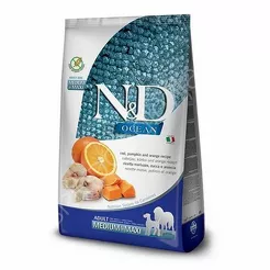 Farmina N&D Dog Adult Medium Codfish&Orange D 12kg