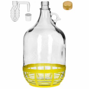 Balon 5l Dama z korkiem i rurką fermentacyjną