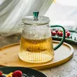 Dzbanek szklany z zaparzaczem 1,0l JUSTINE zielony