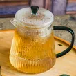 Dzbanek szklany z zaparzaczem 1,0l JUSTINE zielony