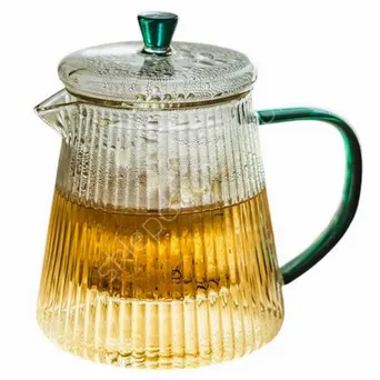 Dzbanek szklany z zaparzaczem 1,0l JUSTINE zielony