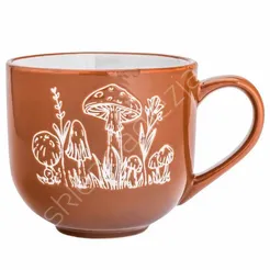 Kubek Grzyby 700ml brąz