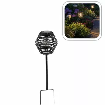Lampion solarny czarny wbijany 52cm