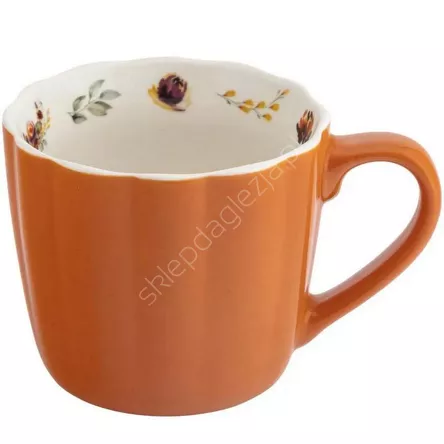 PUMPKIN KUBEK Z WYTŁOCZENIAMI I DEKORACJĄ WEWNĄTRZ NBC 400 ML
