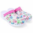 Buty klapki w kwiatki/dziurki damskie 41