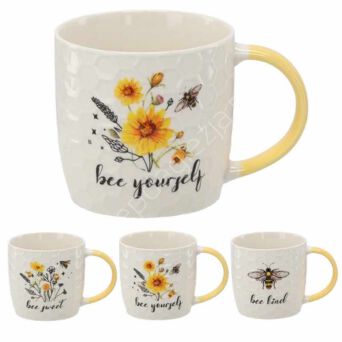 Kubek porcelanowy 355ml Pszczółka mix