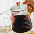 Dzbanek szklany z zaparzaczem 1,0l JUSTINE bursztynowy