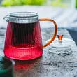 Dzbanek szklany z zaparzaczem 1,0l JUSTINE bursztynowy