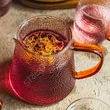 Dzbanek szklany z zaparzaczem 1,0l JUSTINE bursztynowy