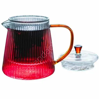 Dzbanek szklany z zaparzaczem 1,0l JUSTINE bursztynowy