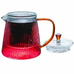 Dzbanek szklany z zaparzaczem 1,0l JUSTINE bursztynowy