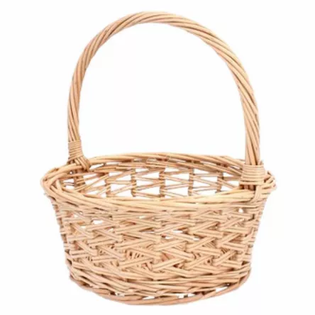 Wiklina Koszyk rattanowy 22x22x12/30cm z rączką naturalny