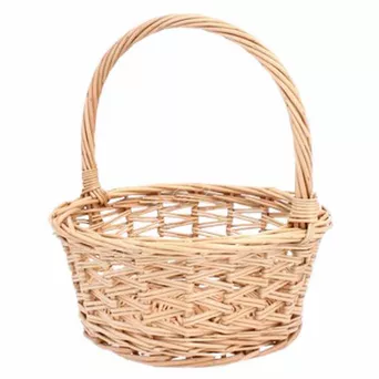 Wiklina Koszyk rattanowy 22x22x12/30cm z rączką naturalny