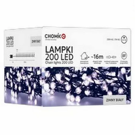 Lampki 200 LED białe zimne Cherry Ball dł. 3+16m
