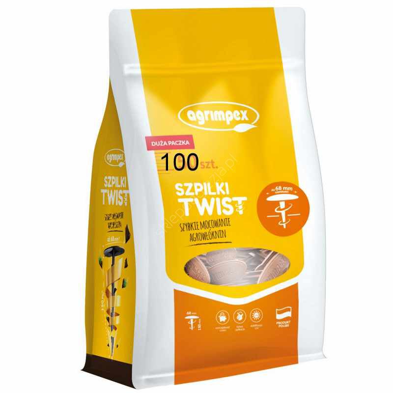 Szpilki do tkaniny Twist 100szt czarne