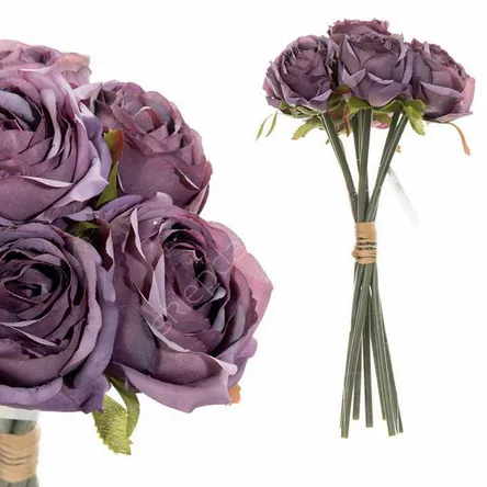 Róża bukiet ciemny fiolet 31cm