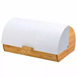 Chlebak ANISE bambusowy z metalową pokrywą 38x28x18,5cm biały