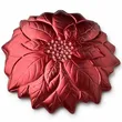 Talerz szklany Gwiazda betlejemska czerwona 31,5cm