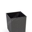 Doniczka Lamela Juka 250x250 rattan grafik metalik