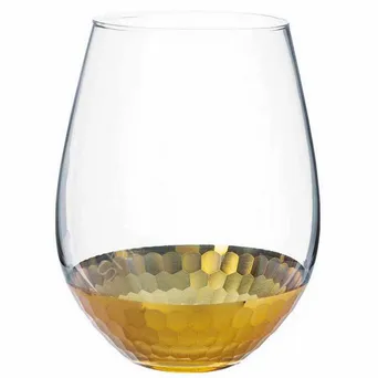 Wazon szklana Golden Honey H-14cm 