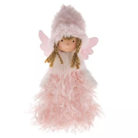 Anioł ze sprężyną LED złoty, różowy