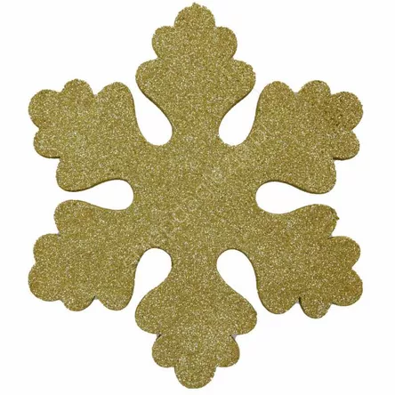 Zawieszka Śnieżynka 25cm ciemne złoto