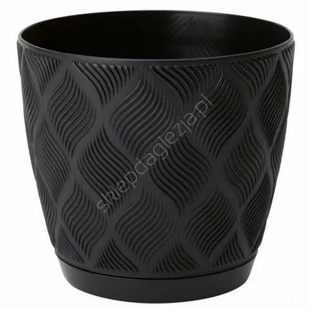 Doniczka Form Flow Petit Eco Rec z podst. 15 czarna