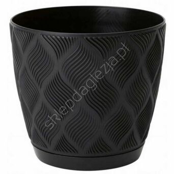 Doniczka Form Flow Petit Eco Rec z podst. 15 czarna