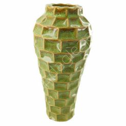 Wazon ceramiczny 14x30cm oliwkowa zieleń