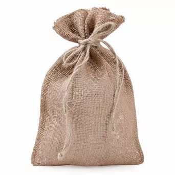 Worek z juty 38*26 świąteczny naturalny