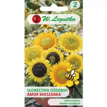 Słonecznik ozdob średnio-wysoki pojedyńczy Amor 3g  L