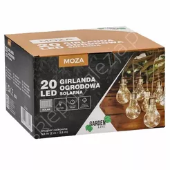 Lampa solarna girlanda dł. 2+3,8m 10LED MOZA ciepły biały