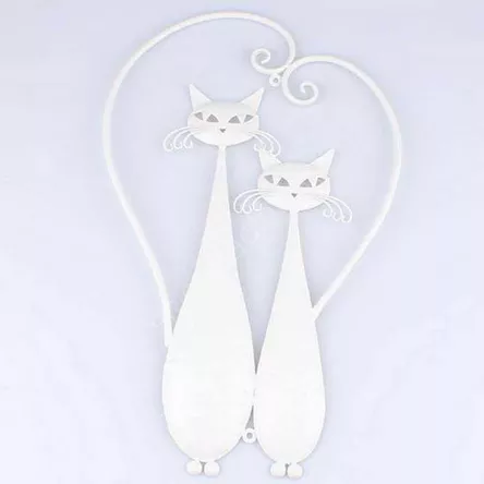 Dekoracja na ścianę metalowa kot