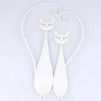 Dekoracja na ścianę metalowa kot