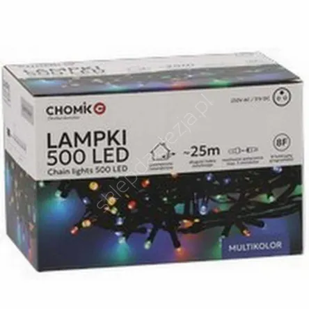 Lampki 500 LED Multikolor dł. 3+25m