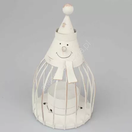 Latarenka metalowa na tealighta bałwan