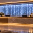 Lampki 240 LED Kurtyna druciki białe zimne dł. 5+1,5m pilot