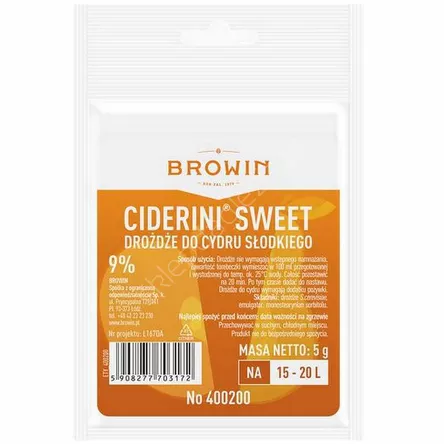 Drożdże do cydru półsłodkiego i słodkiego 5g