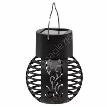 Lampa solarna Flame 7x7x9 cm czarna