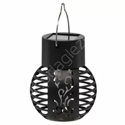 Lampa solarna Flame 7x7x9 cm czarna