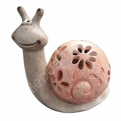 Figurka LED ślimak różowy 16,8cm