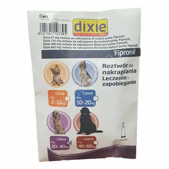 Krople Dixie dla PSA od 20-40kg 1-pipeta