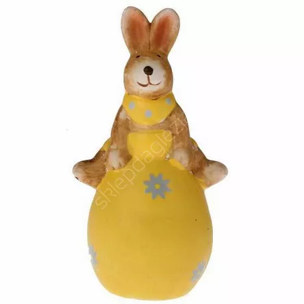 Ceramiczny zając na jajku nr3 